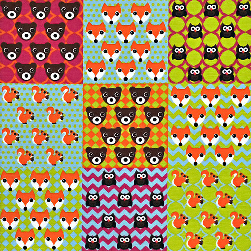 patchwork animals in multi - homedecor fabric