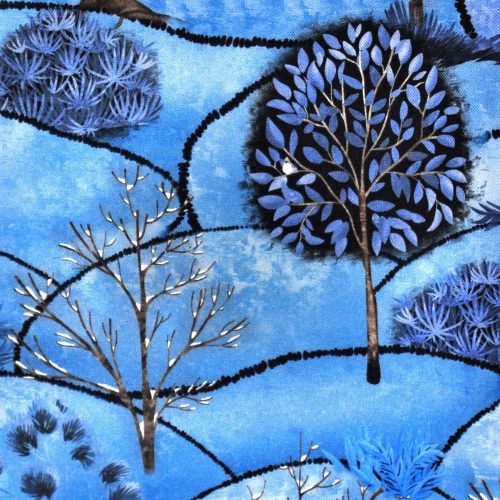 forest hill digital in winter - homedecor fabric