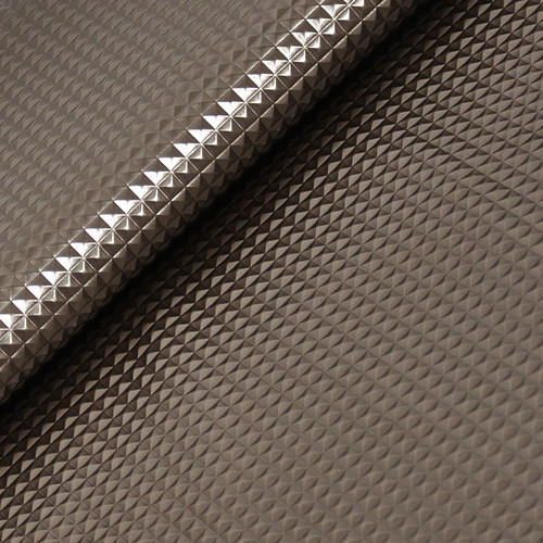 brownish taupe - DIAMOND embossed faux leather