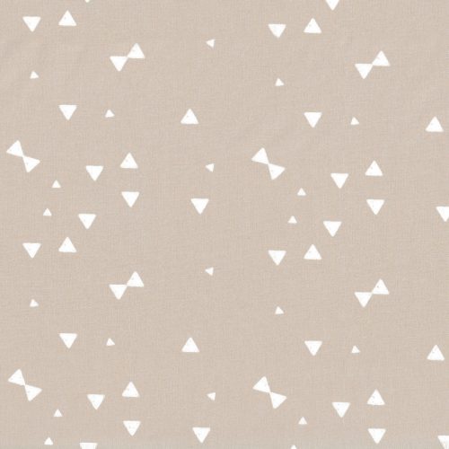 triangles on sand - printed poplin fabric
