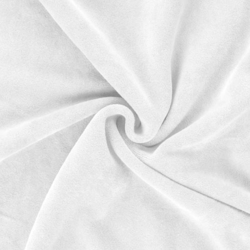 white - nicky velour fabric