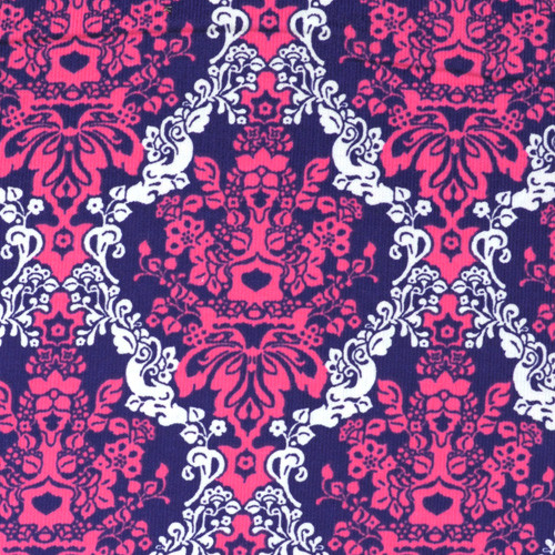 purple damask - designer corduroy fabric
