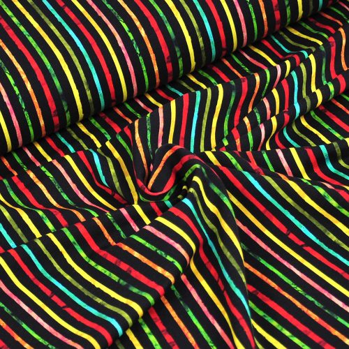 chili smiles - stripes in jet - printed jersey fabric