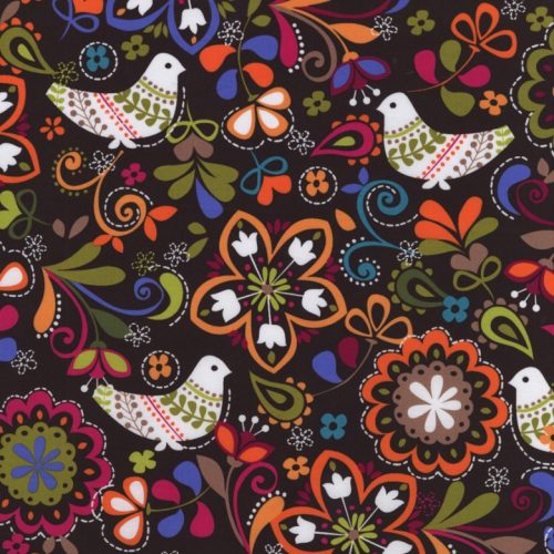 birds of Norway - designer cotton fabric