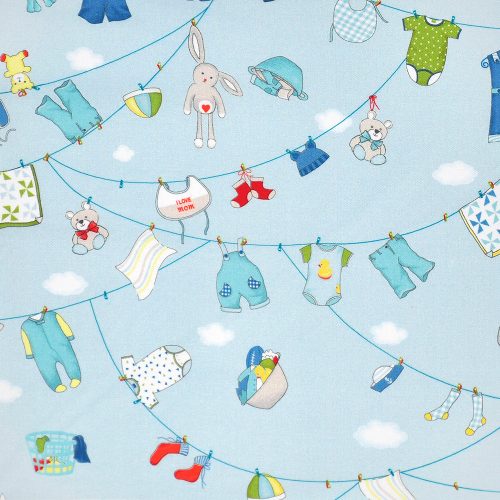 baby boomers - hanging out in sky - designer cotton fabric