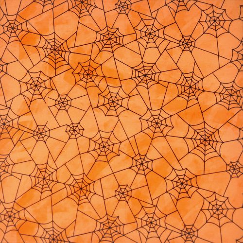creepin it real in orange - designer cotton fabric