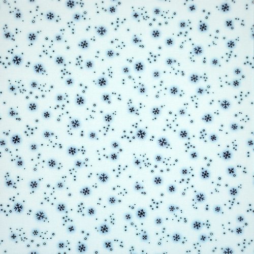 dancing snowflakes - aqua - designer cotton fabric
