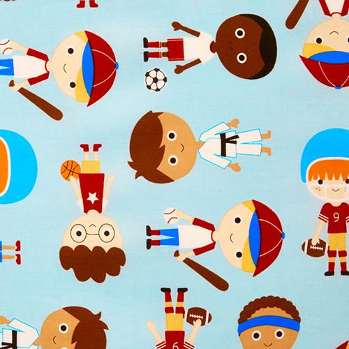 sport kids - boys park - designer cotton fabric
