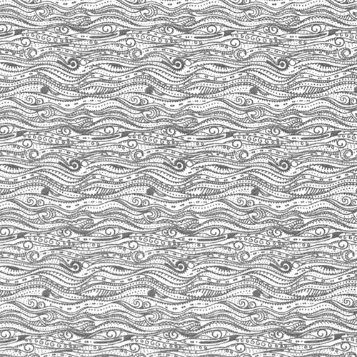 tootal super - super waves in grey - designer cotton fabric