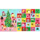 girl friends holiday party - advent calendar panel - designer cotton fabric