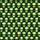 area 51 - alien faces in onyx - designer cotton fabric