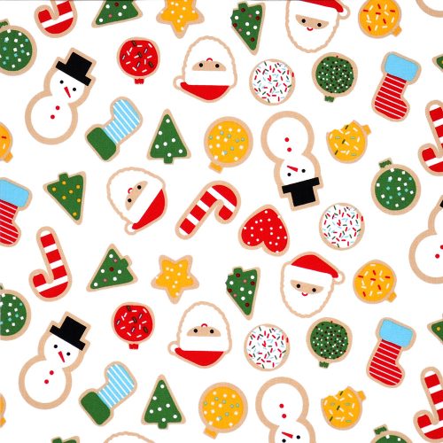 girl friends - christmas party in white - designer cotton fabric