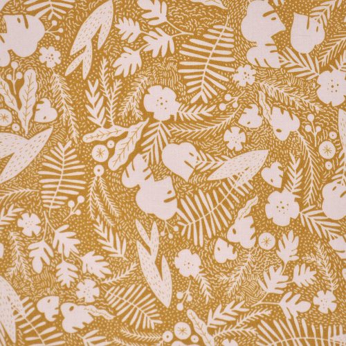 wild and free - tonal flowers in sienna - designer cotton fabric