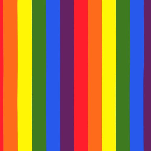 pride - stripes in rainbow - designer cotton fabric