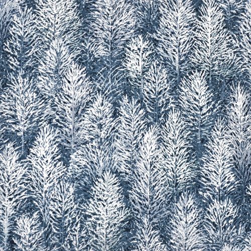 first snow - metallic in evening - designer cotton fabric
