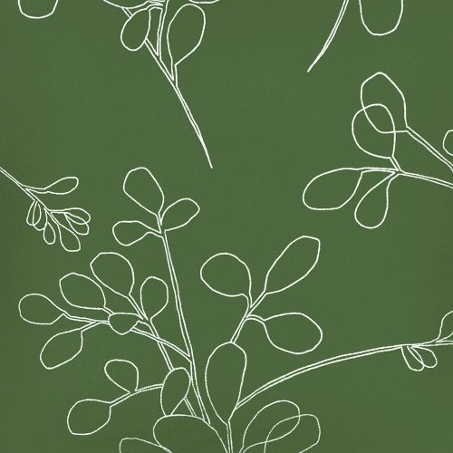 spring shimmer - sprout in silver & green - designer cotton fabric