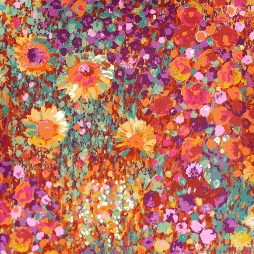 painterly petals - flowers in summer - designer cotton fabric