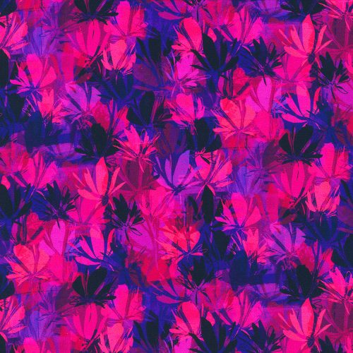 color wheel - petals in dahlia - designer cotton fabric