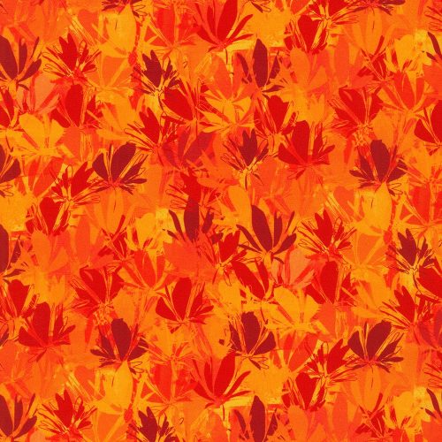color wheel - petals in tiger lily - designer cotton fabric