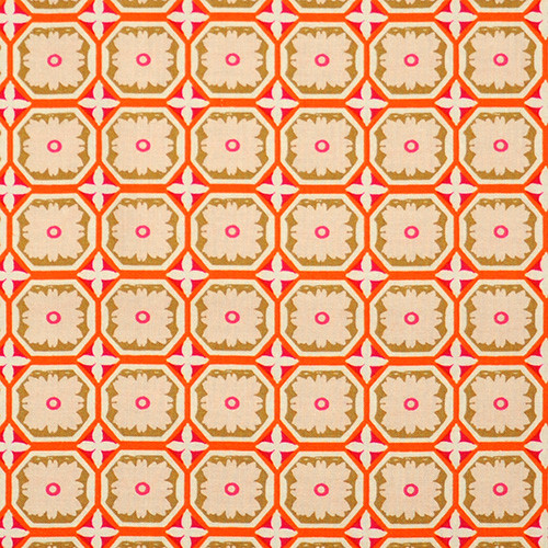 orient - lattice in sunset - designer cotton fabric