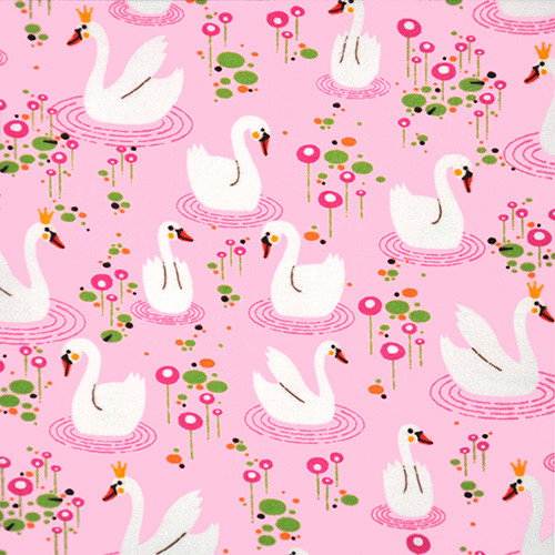 swan princess - flannel in sweet - designer cotton flannel fabric
