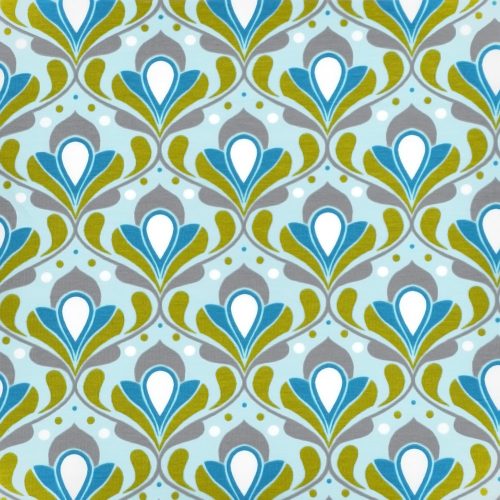tulip ogee in light blue  - printed jersey fabric