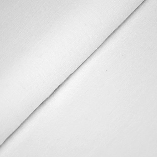white - stonewashed linen fabric - 250g/m2