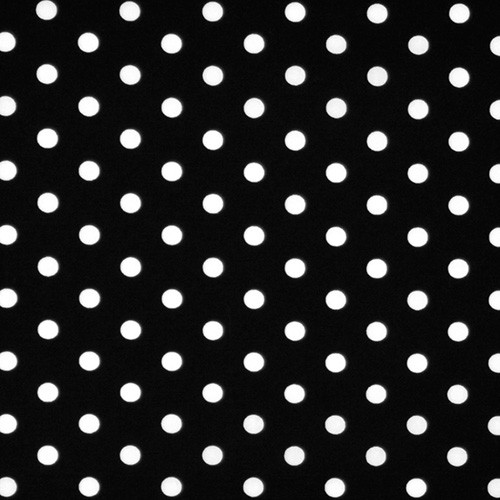 polka dot in black - printed poplin fabric