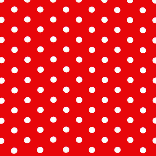 polka dot in red - európai pamut puplin méteráru