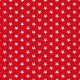 little stars on red - printed poplin fabric