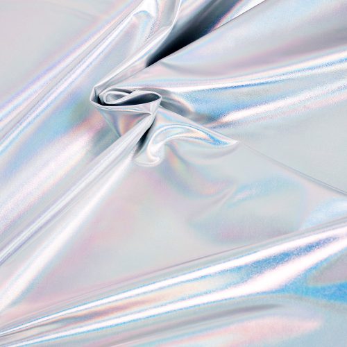 holographic silver faux leather