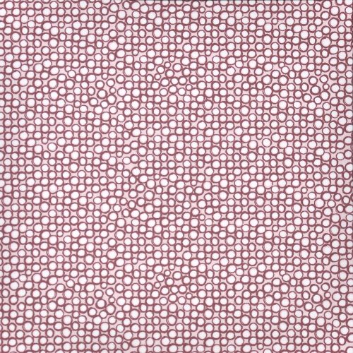 organic - circles in old rose - designer organic cotton fabric