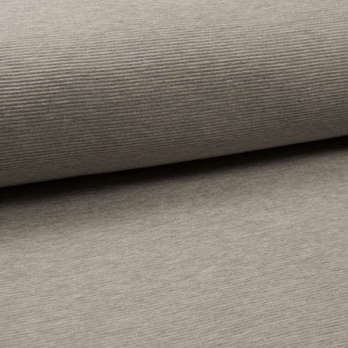 grey melange - ottoman rib fabric