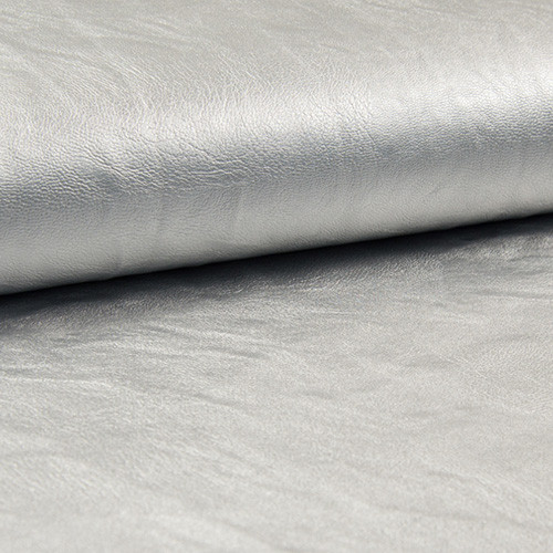 metallic leather - silver - faux leather