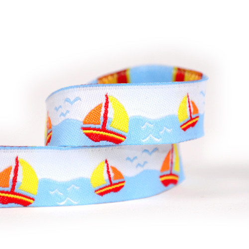 sailboat - jacquard ribbon