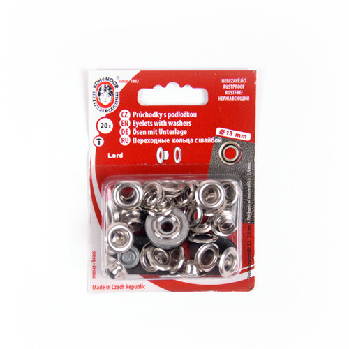 eyelets with washers - Ø 7mm - nickel