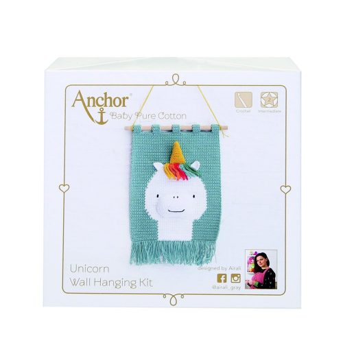 unicorn wall hanging kit - crochet kit