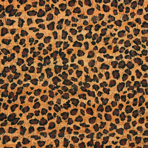 cork leopard pattern - cork fabric