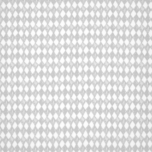 harlequin pattern in grey - printed poplin fabric