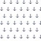 anchor party on white - printed poplin fabric