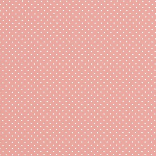 small polka dot in rose - printed poplin fabric