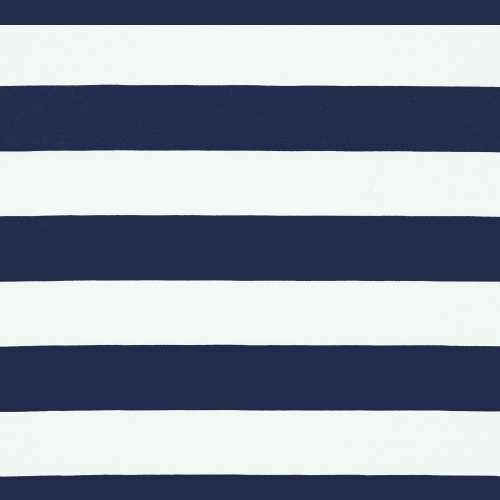horizontal stripes - navy and white - ~2,5 cm - printed poplin fabric