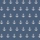 anchor party on white - printed poplin fabric