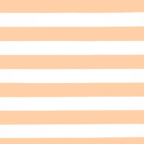 preppy stripe in light salmon - printed french terry - not brushed